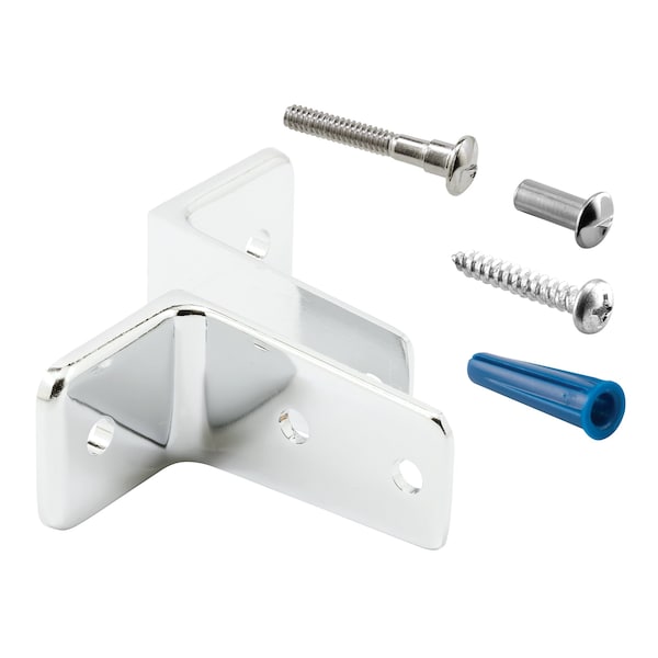 Two Piece Wall Brackets, 2-1/2 in., Zinc Alloy, Chrome Plated Finish (1 Set), PR